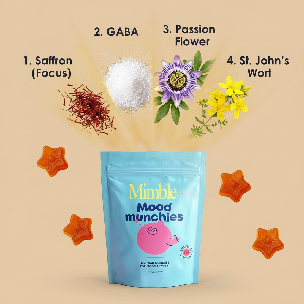 Mimble Mood Balance Saffron Gummies
